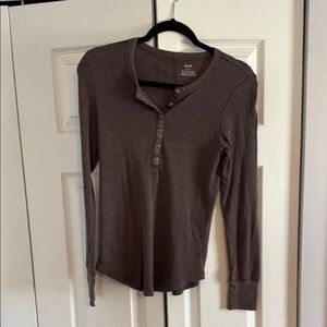 Women's Brown Long Sleeve Top
